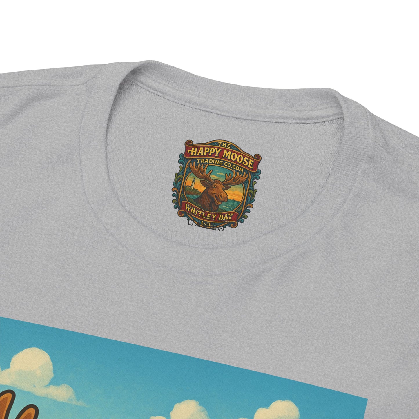 Happy Moose Motorcycle T-Shirt | Vintage Biker Moose Illustration