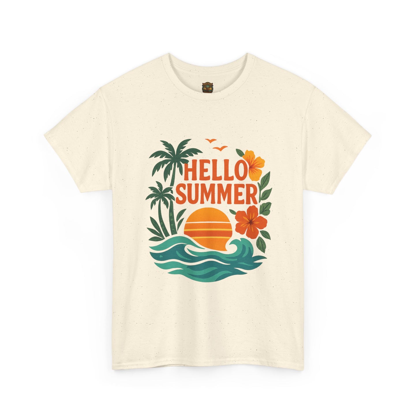 Hello Summer T-Shirt | Sunshine Text Graphic, Summer Vibes Tee