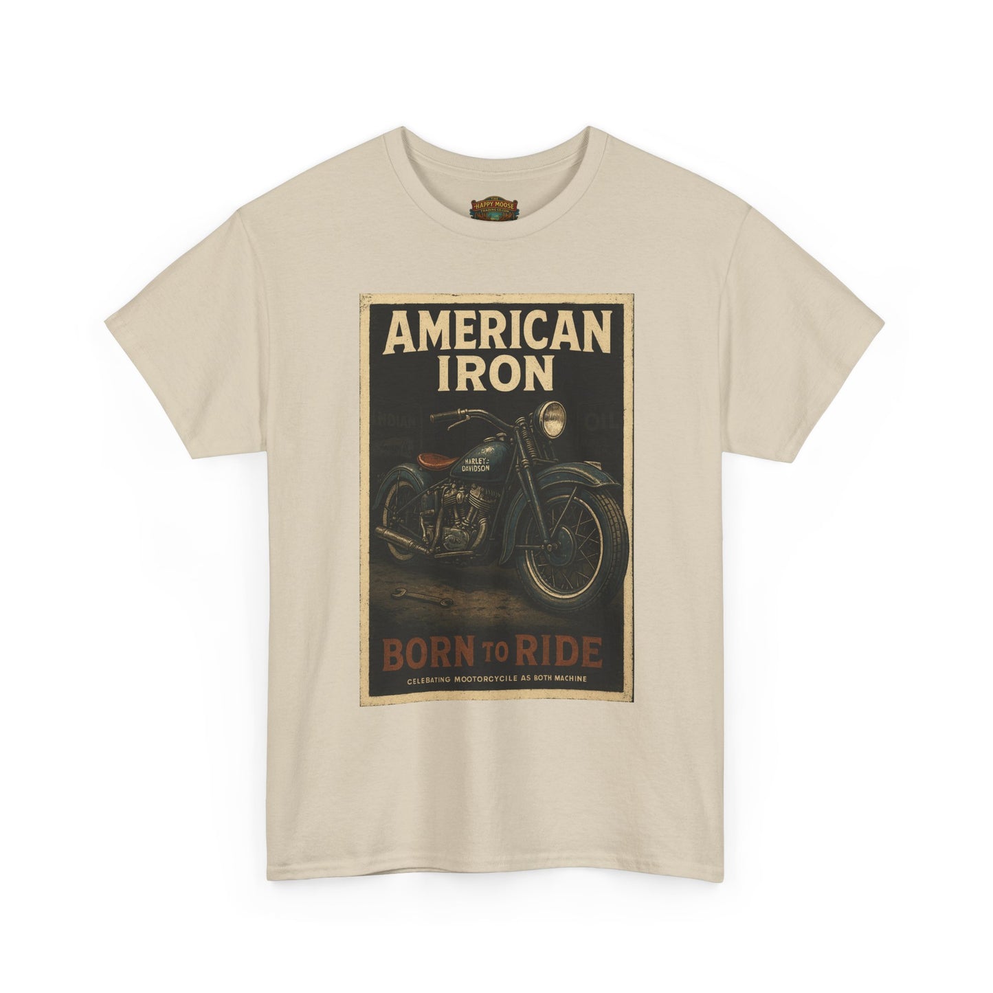 American Iron Motorcycle Poster Tee | Born to Ride