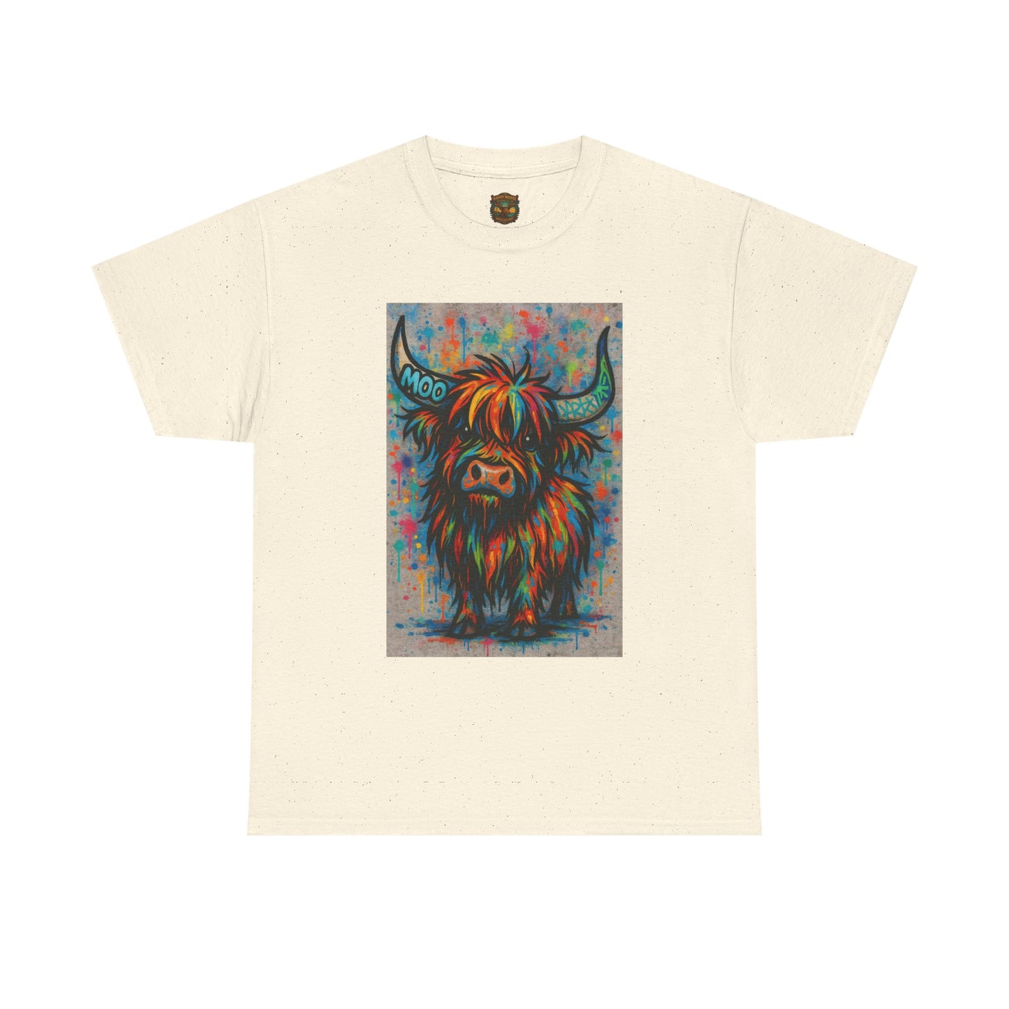 Psychedelic Highland Cow T-Shirt | Retro Rainbow Cow Art 8