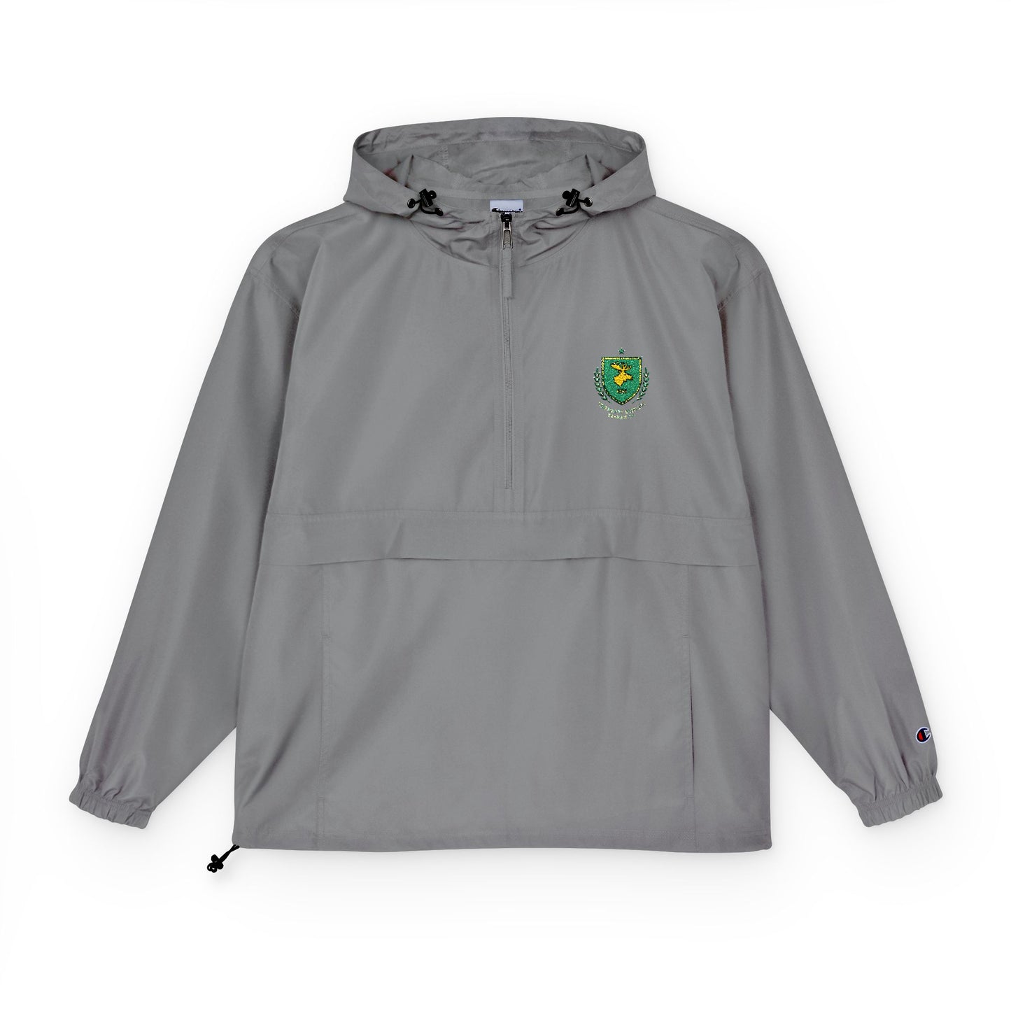 Yellow Packable Anorak Jacket — Small Green Crest Chest Logo