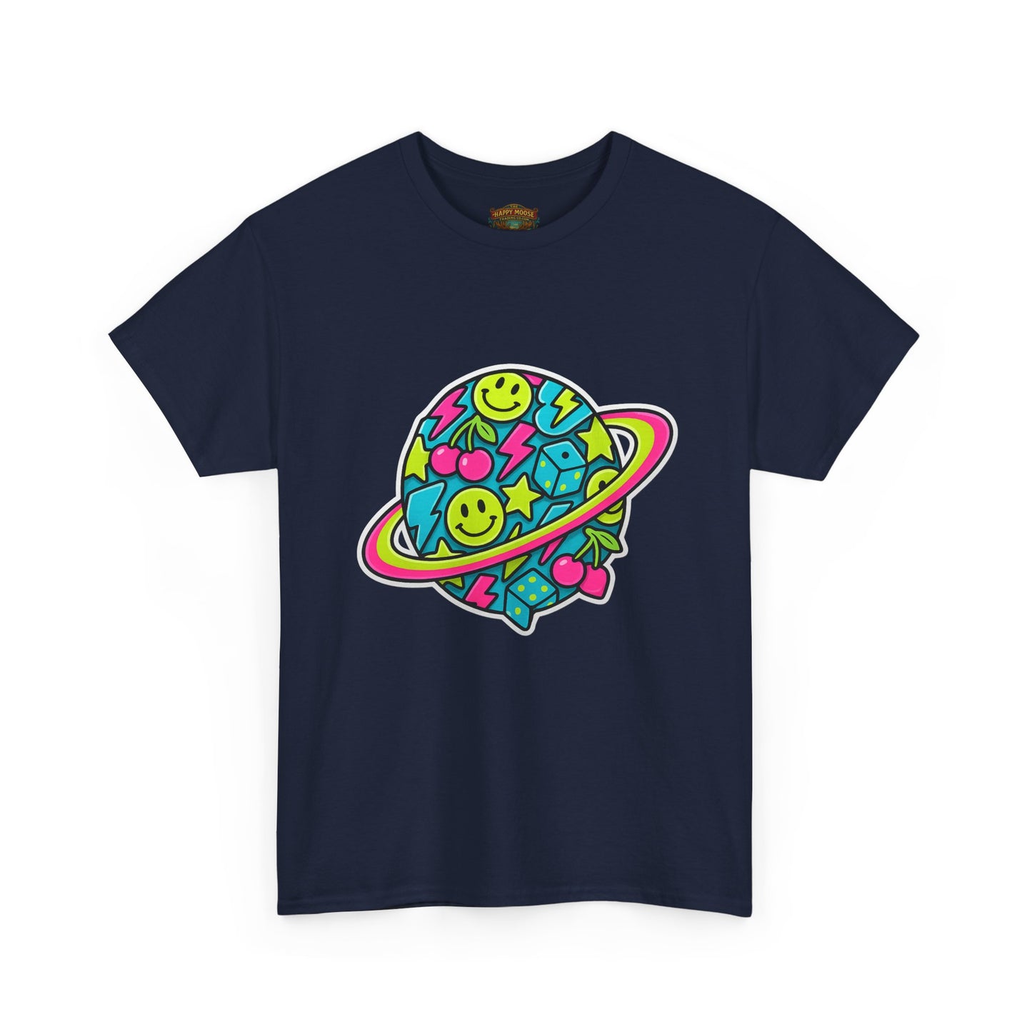 Smiley Planet T-Shirt | Space Cute Graphic Tee