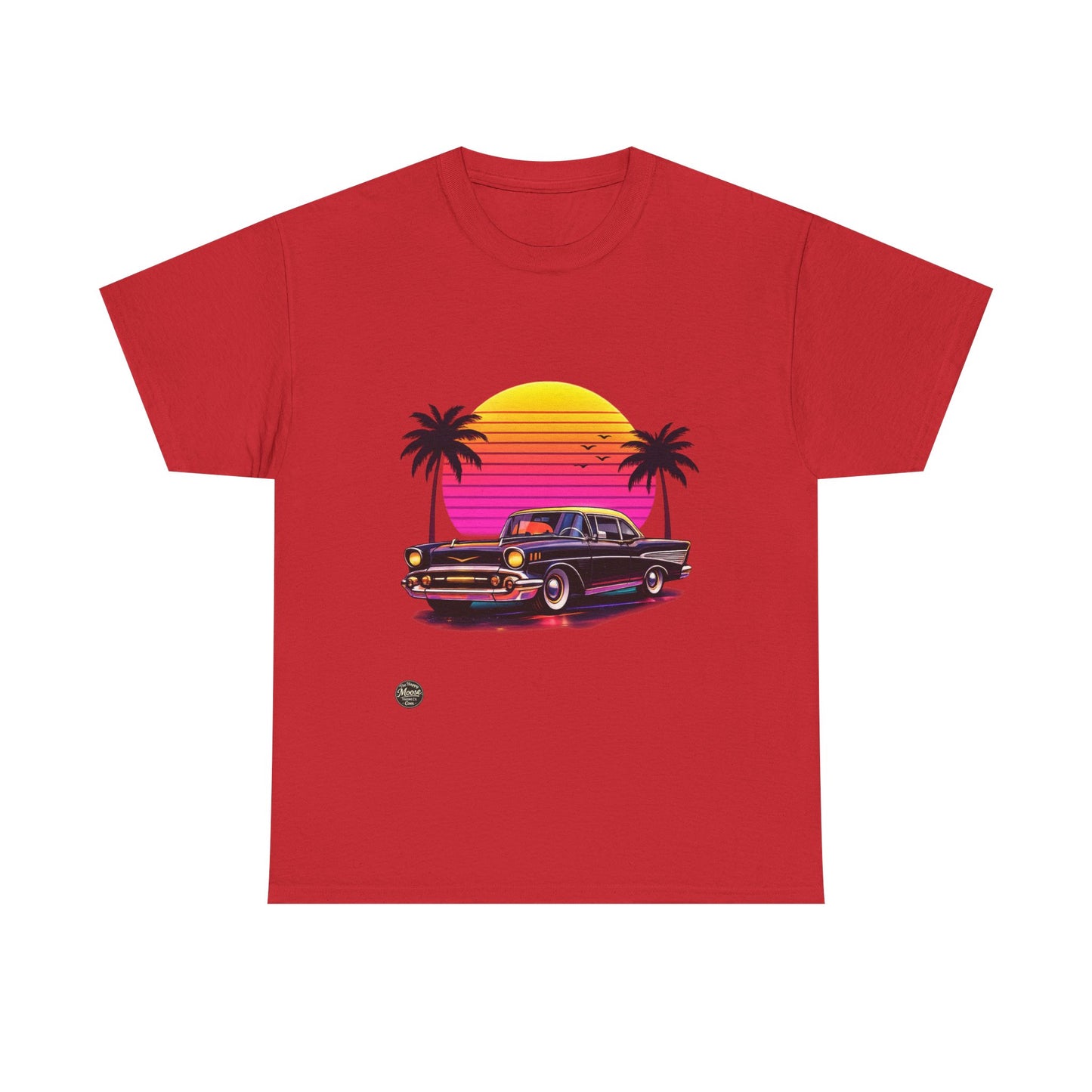 Retro Sunset Classic Car T‑Shirt  EC011