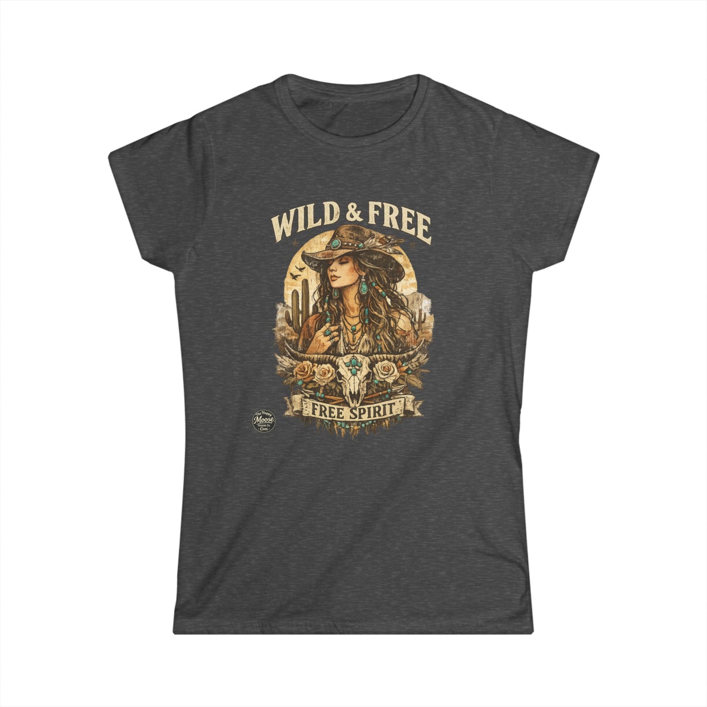 Wild & Free 'Free Spirit' Boho Western Women's Tee