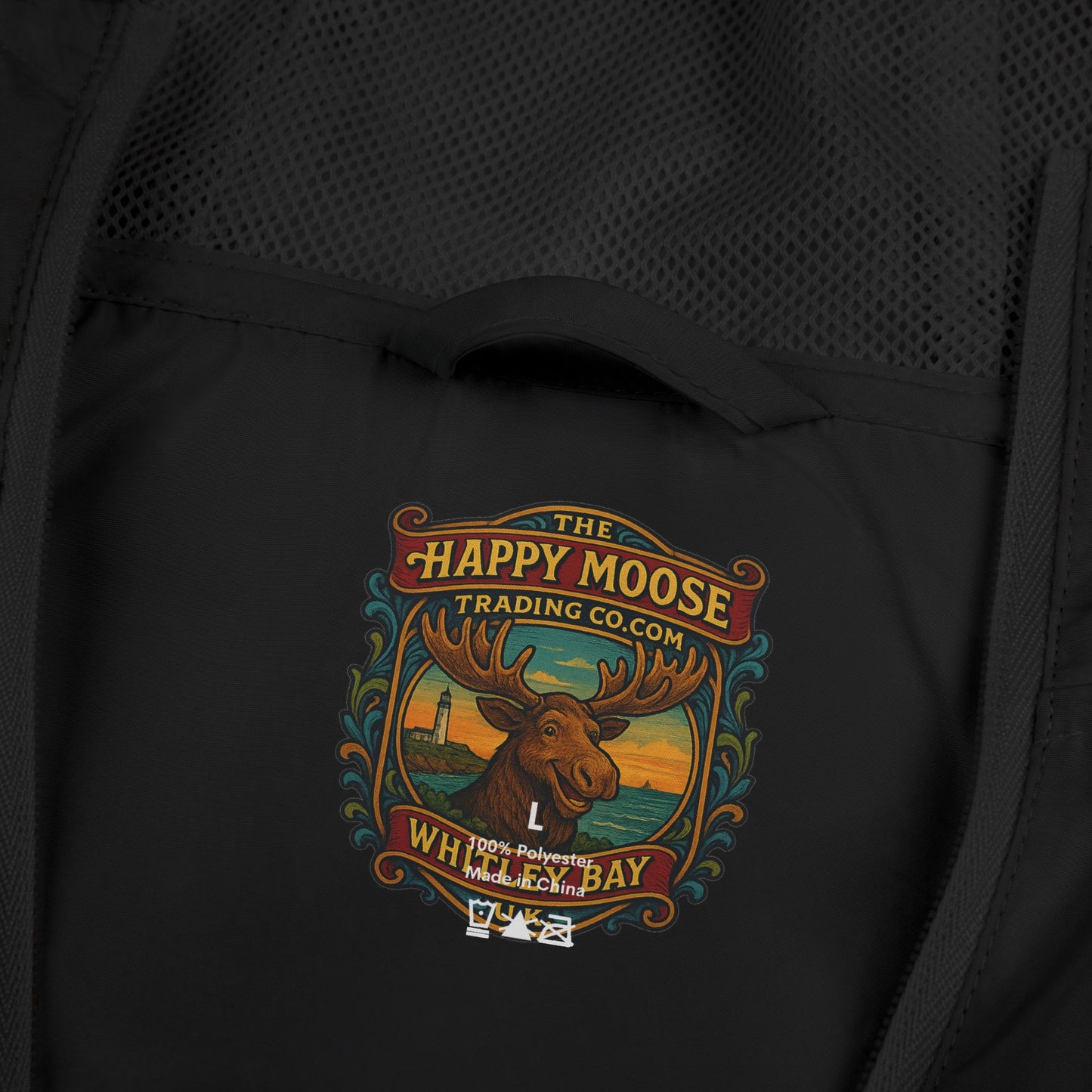 Windbreaker Jacket — Green Crest Emblem Hooded Windbreaker