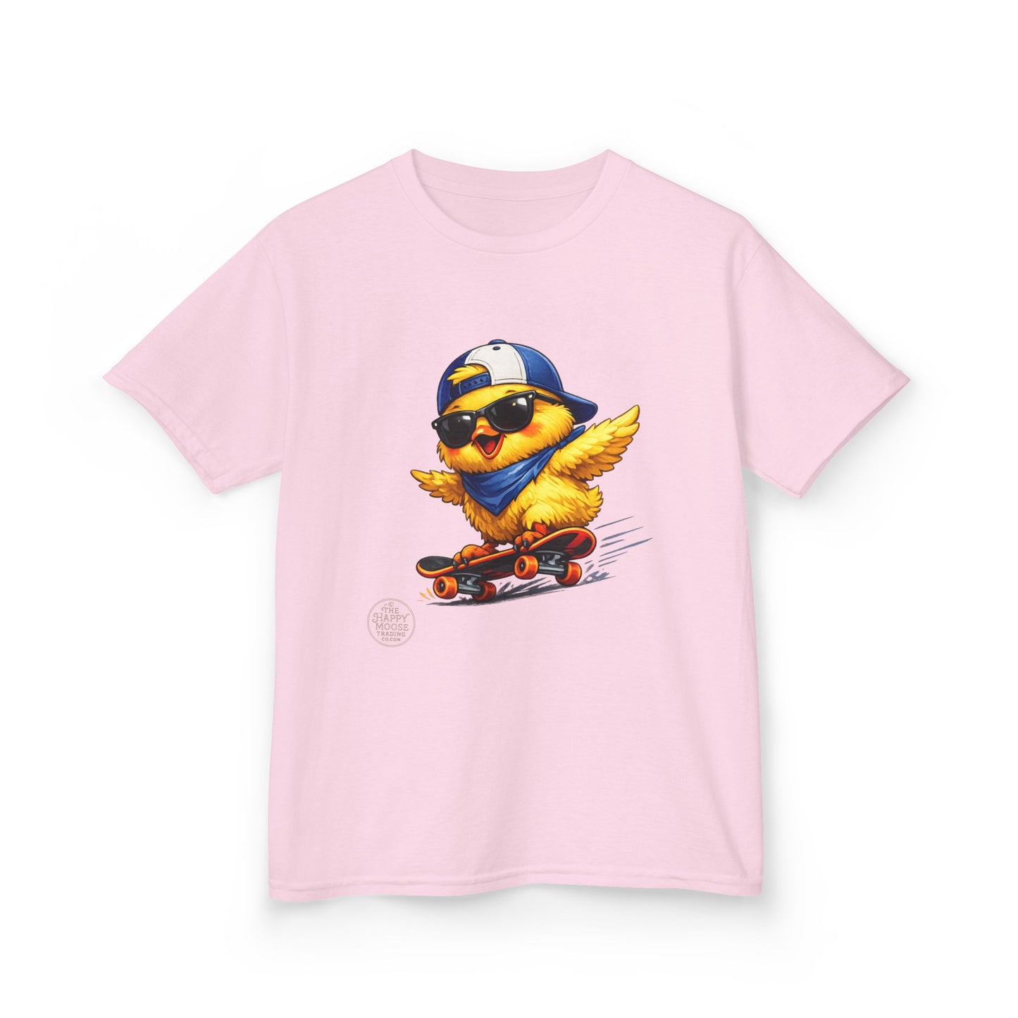 Skateboard Chick Kids T‑Shirt — Cool Sunglasses Duck Skateboard Graphic Tee