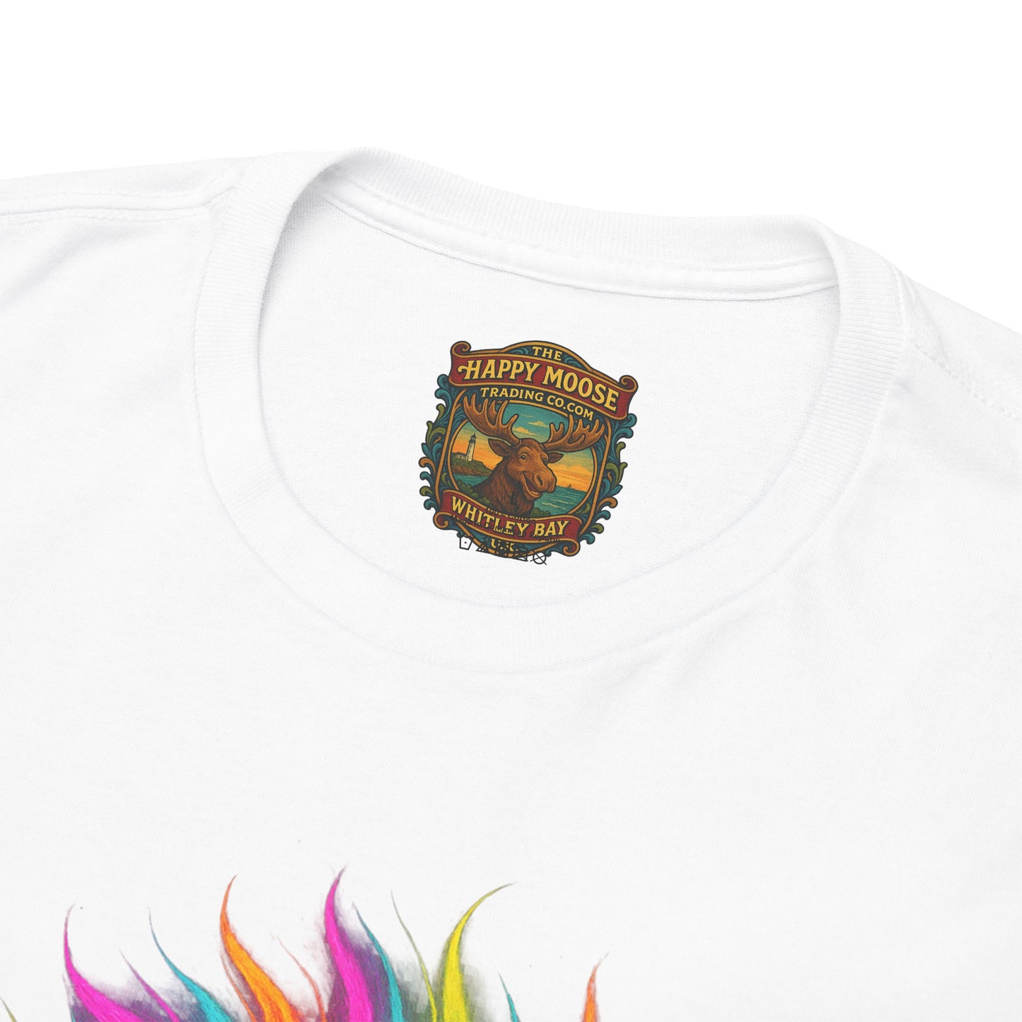 Colorful Highland Cow T-Shirt — Vibrant Rainbow Yak Graphic Tee