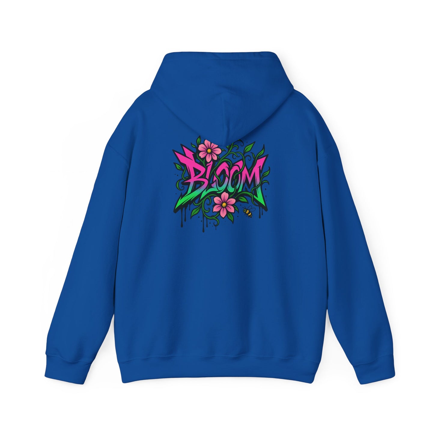Bloom Floral Graffiti Hoodie — Women's Urban Streetwear Flower Graphic Hooded Sweatshirt