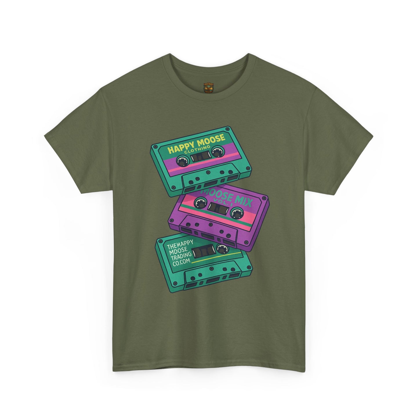 Cassette Stack Tee — Retro 80s Mixtape Graphic T-Shirt