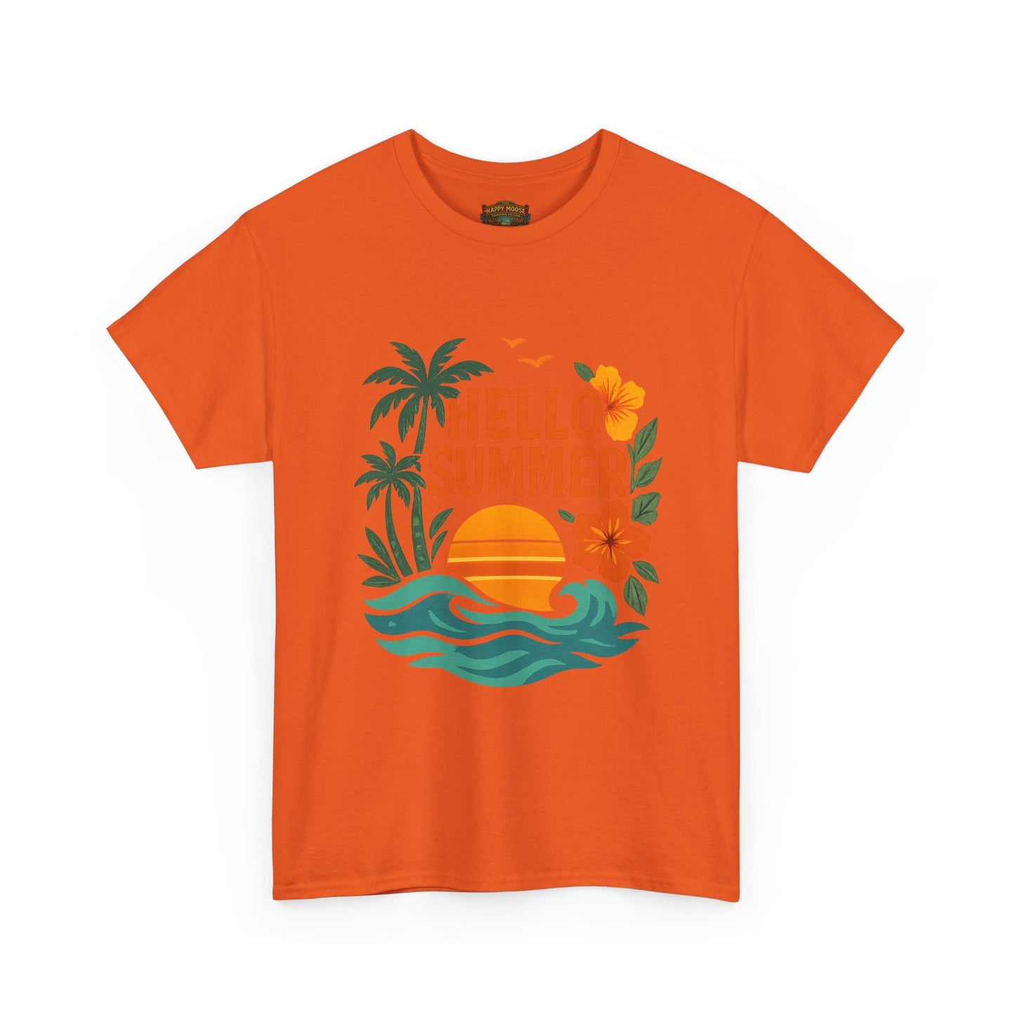 Hello Summer T-Shirt | Sunshine Text Graphic, Summer Vibes Tee