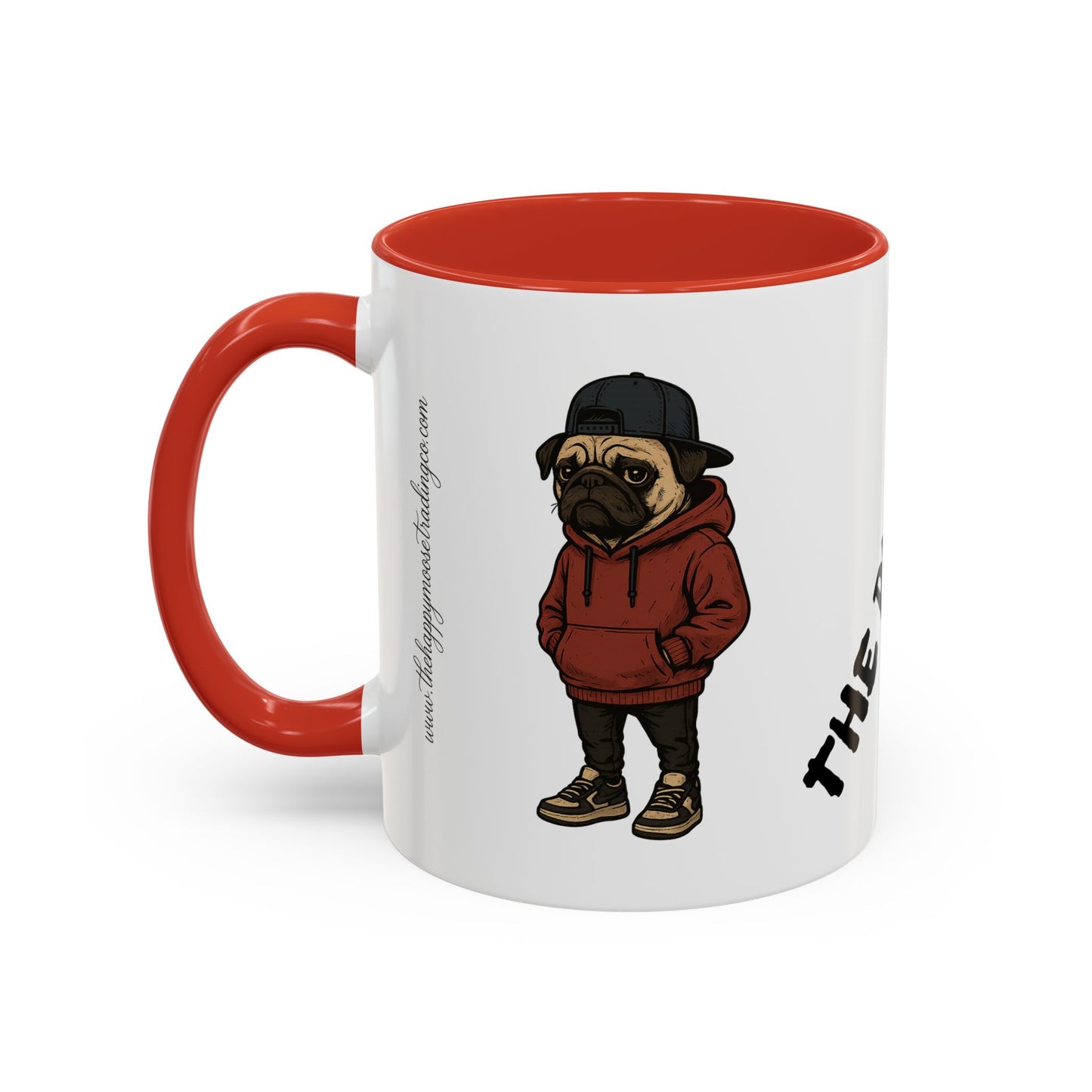 The Pug Mug Accent Coffee Mug — Cute Pug Cartoon Gift (11/15oz)