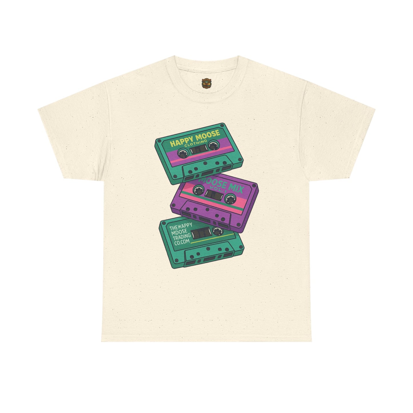 Cassette Stack Tee — Retro 80s Mixtape Graphic T-Shirt