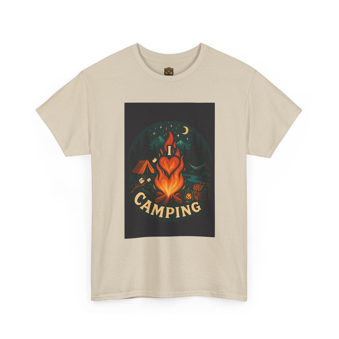 Camping Heart Campfire T-Shirt | Outdoor Adventure Graphic Tee
