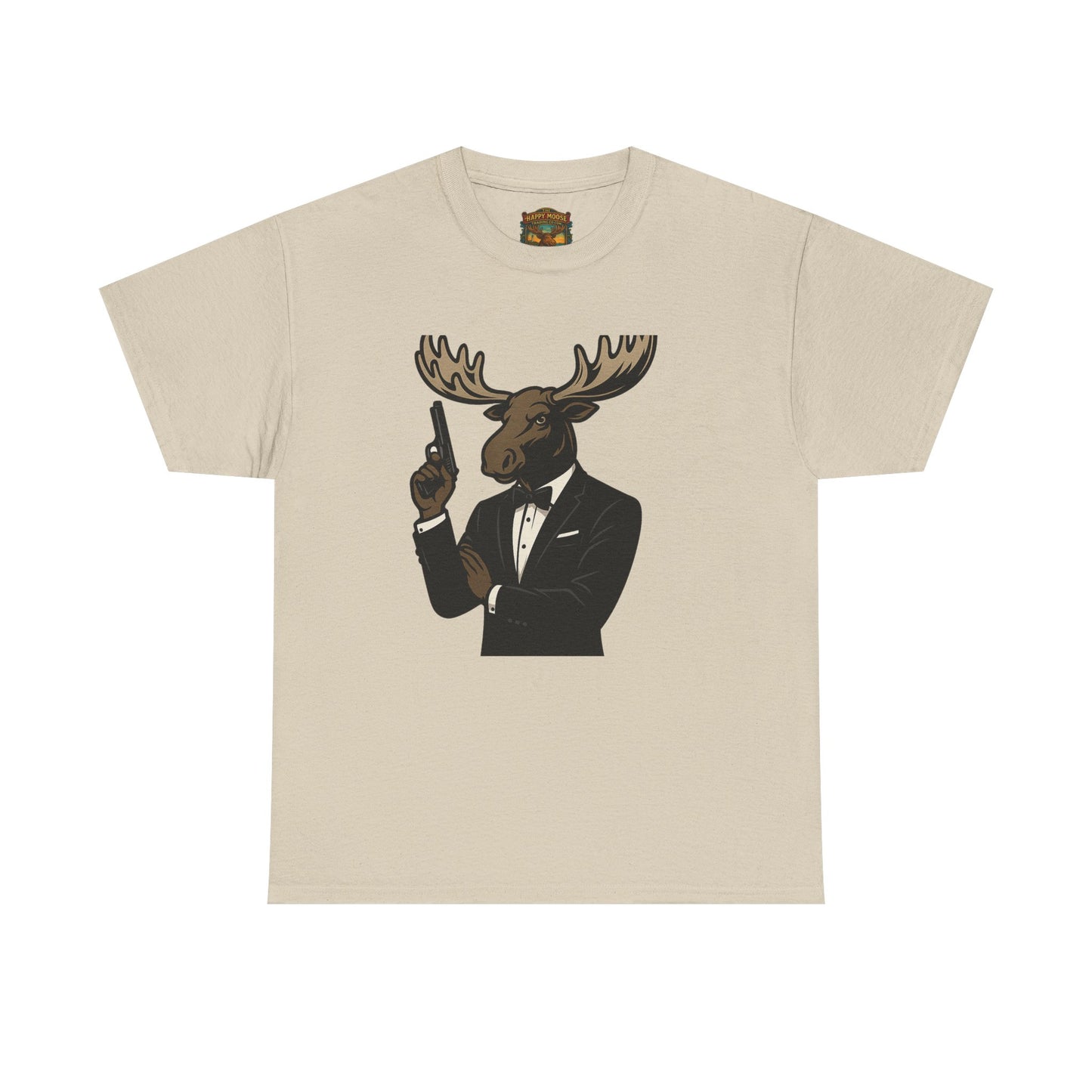 Moose in Tuxedo Graphic Tee — Gentlemen Moose Novelty T‑Shirt