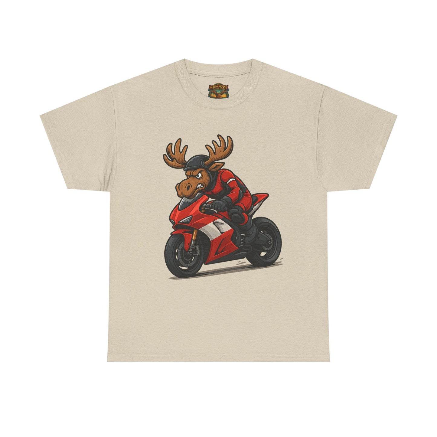 Motorcycle Moose T-Shirt — Funny Biker Graphic Tee