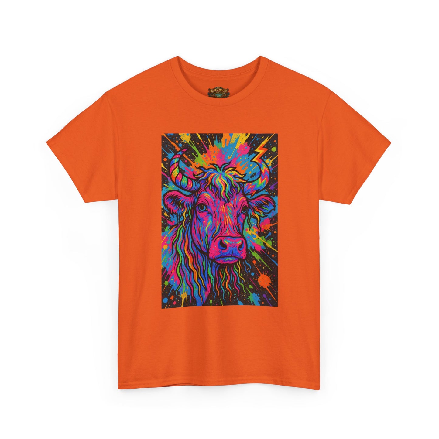 Psychedelic Highland Cow T-Shirt | Retro Rainbow Cow Art 4