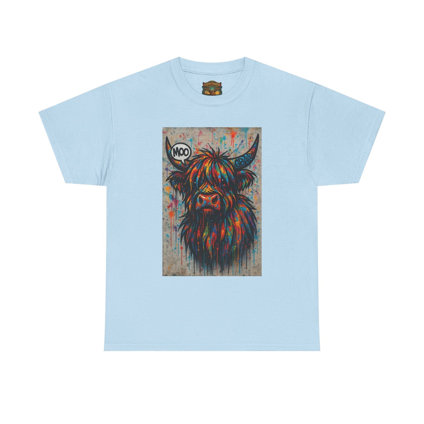Psychedelic Highland Cow T-Shirt | Retro Rainbow Cow Art 7