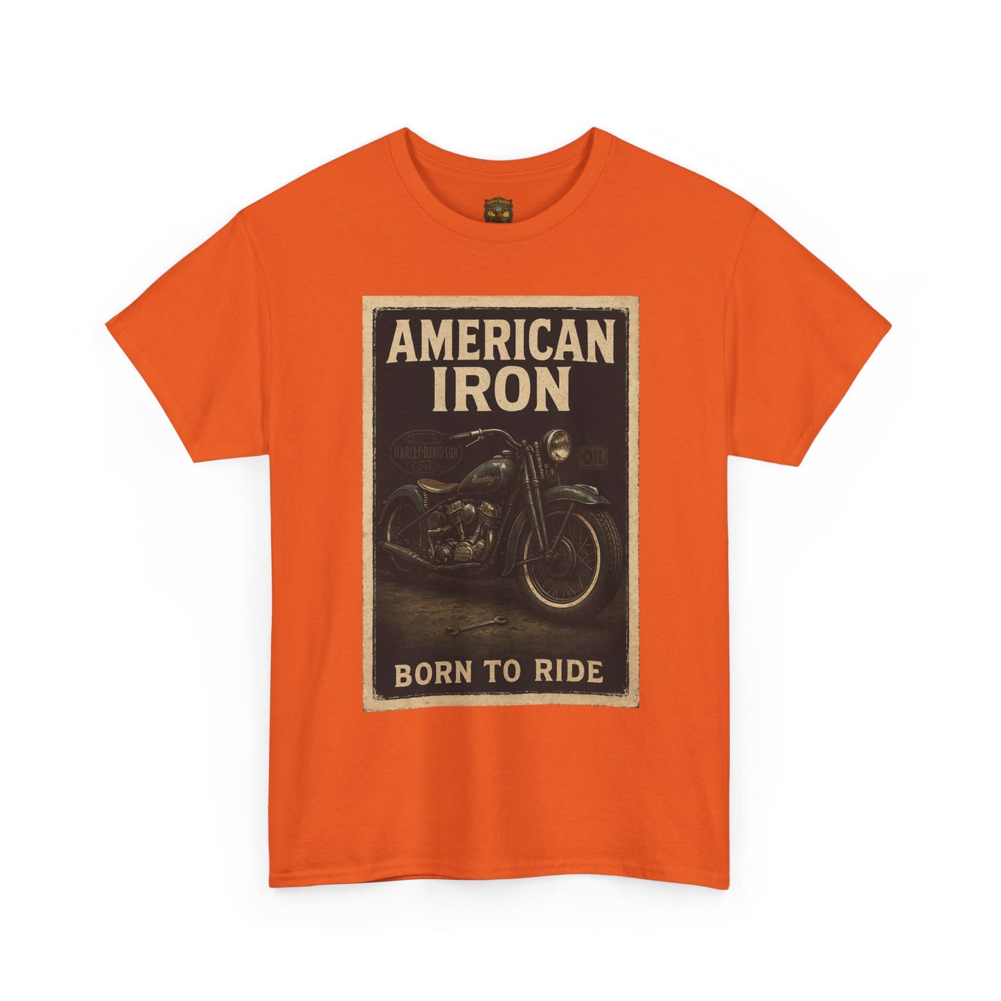 American Iron motorcycle poster Tee | Born to Ride vintage biker graphic T-Shirt