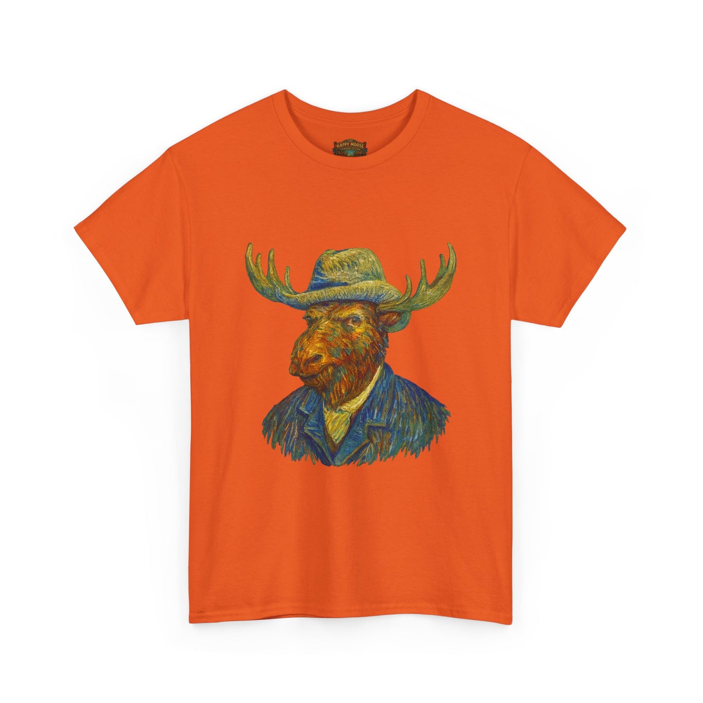 Moose Gogh Self-portrait with Straw Hat |  Art Tee
