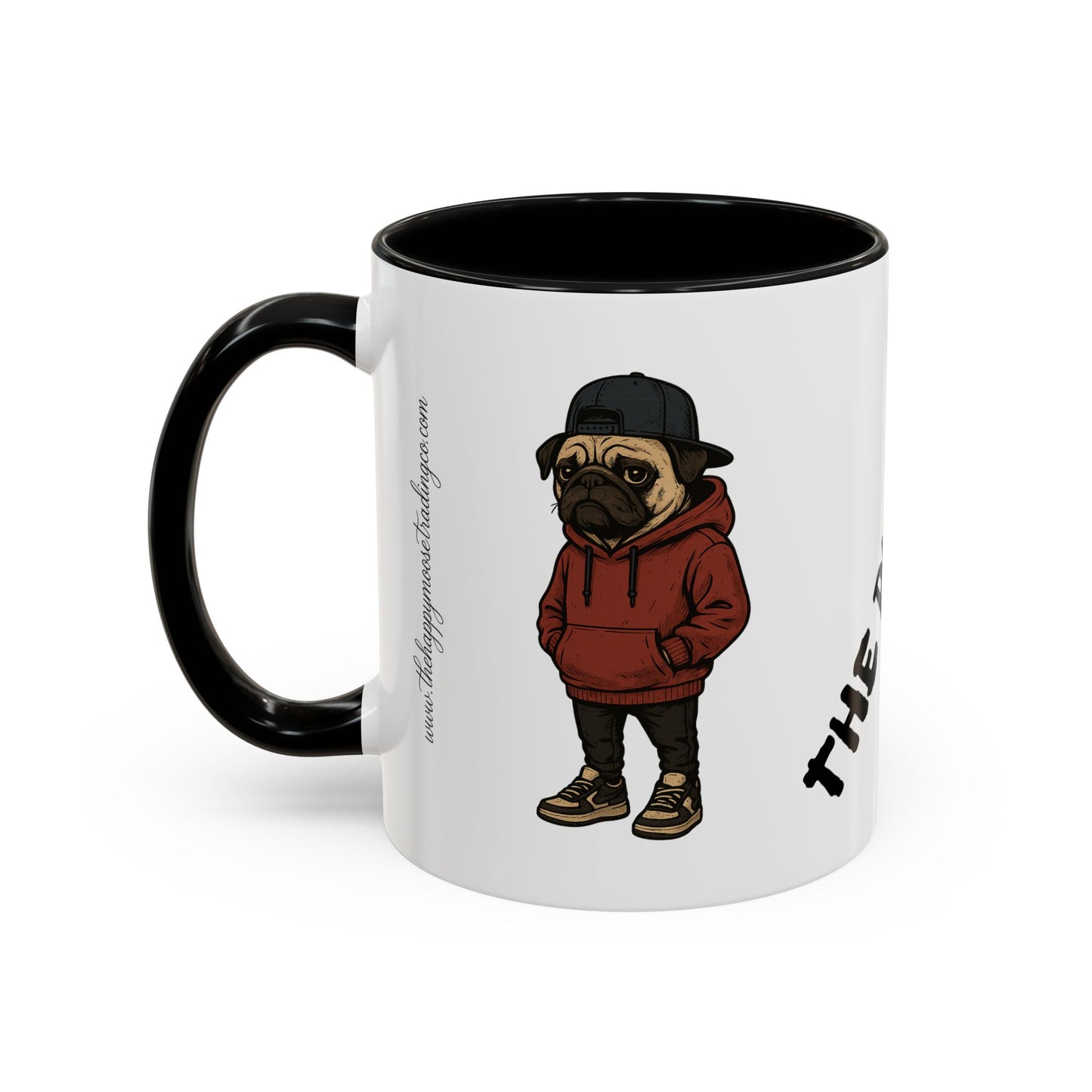 The Pug Mug Accent Coffee Mug — Cute Pug Cartoon Gift (11/15oz)