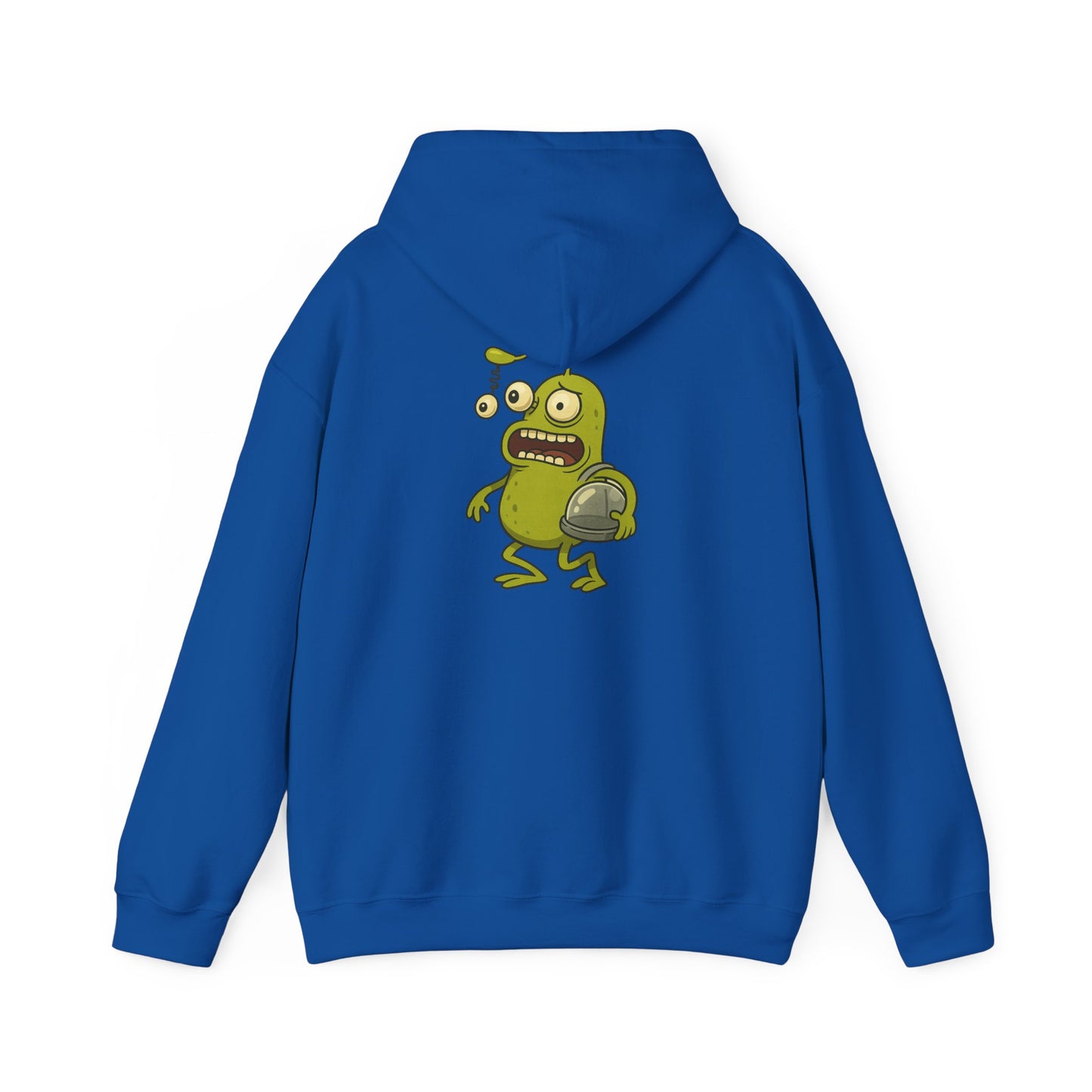 Alien Monster Hoodie — Cute Green Space Creature Graphic Hooded Sweatshirt