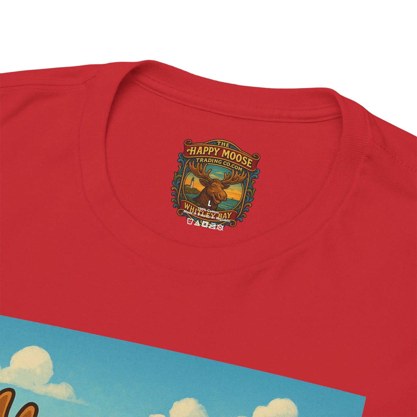 Happy Moose Motorcycle T-Shirt | Vintage Biker Moose Illustration