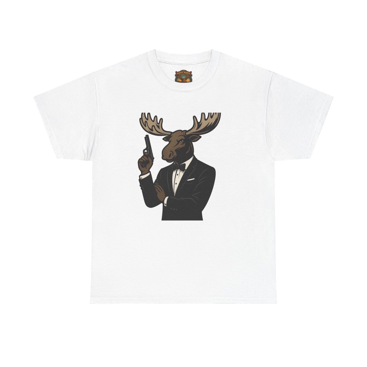 Moose in Tuxedo Graphic Tee — Gentlemen Moose Novelty T‑Shirt