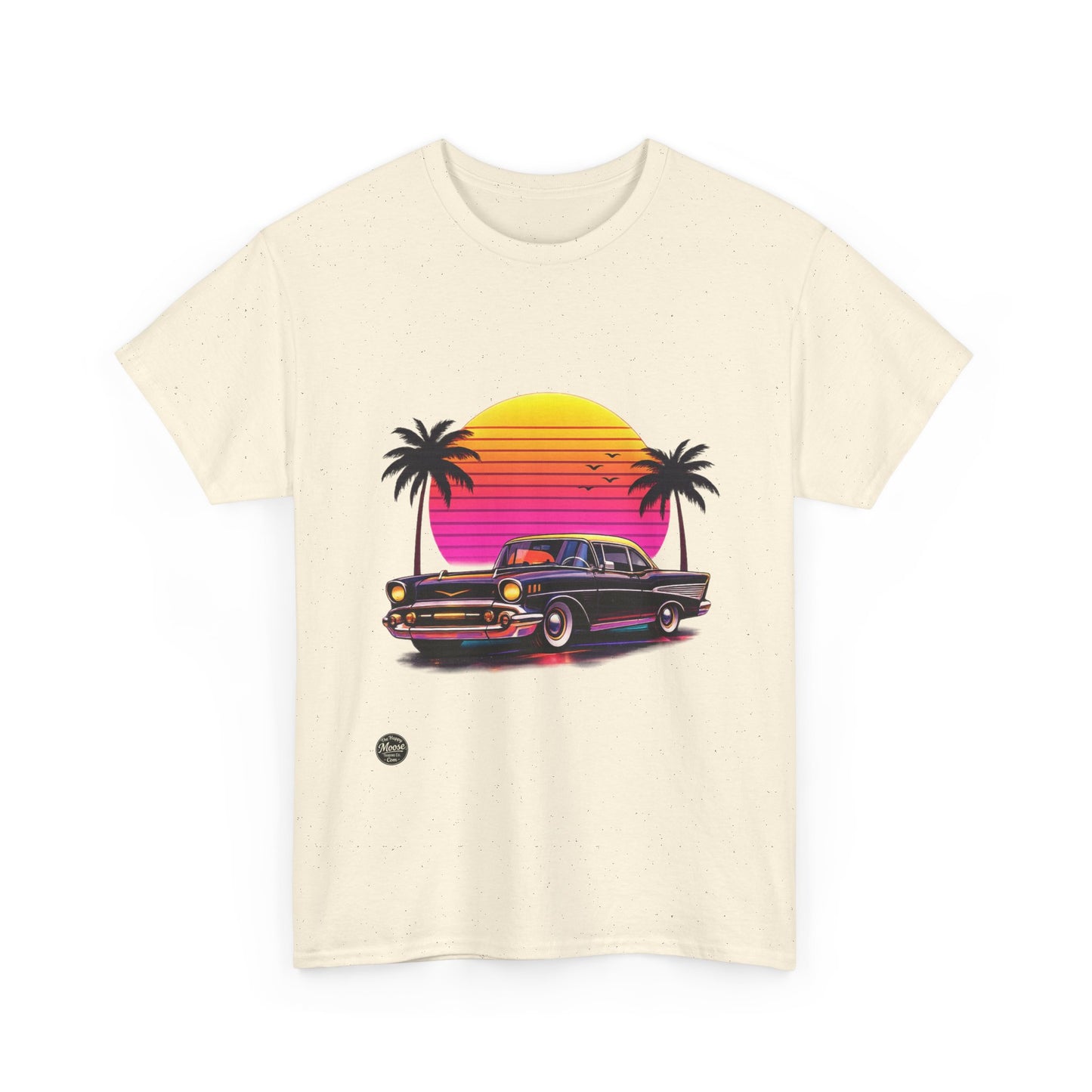 Retro Sunset Classic Car T‑Shirt  EC011