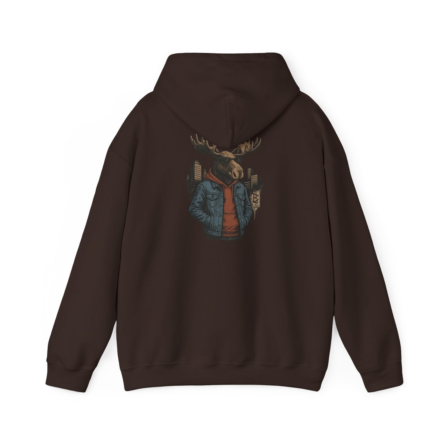 Urban Moose Cityscape Hoodie — Urban Moose Graphic Hooded Sweatshirt