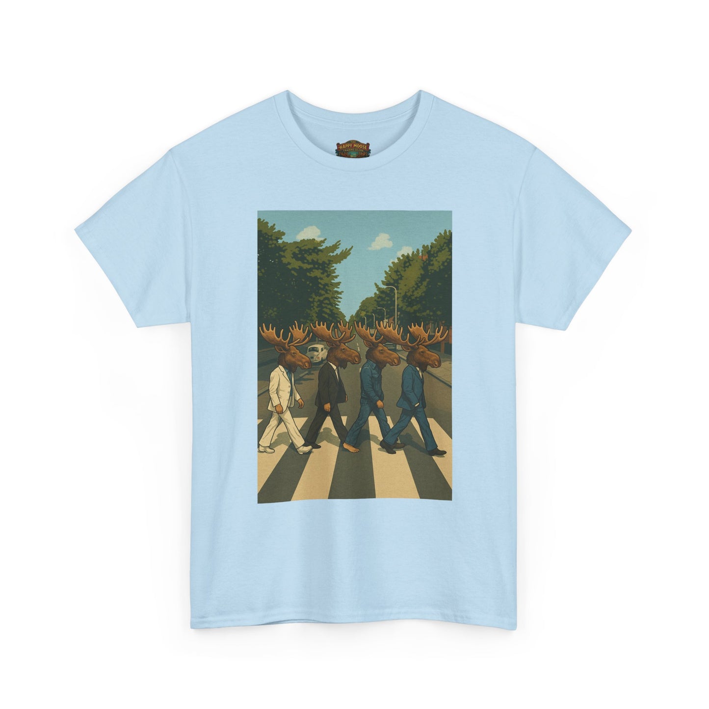Moose Abbey Road Tee — Retro Parody Band Graphic T-Shirt