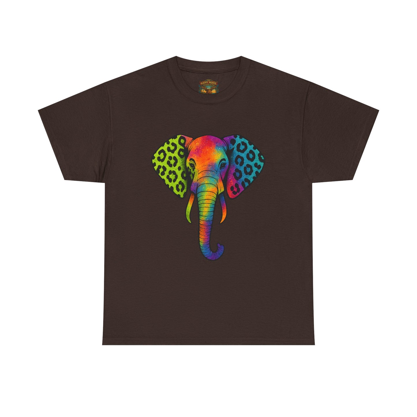 Colorful Leopard Print Elephant T-Shirt