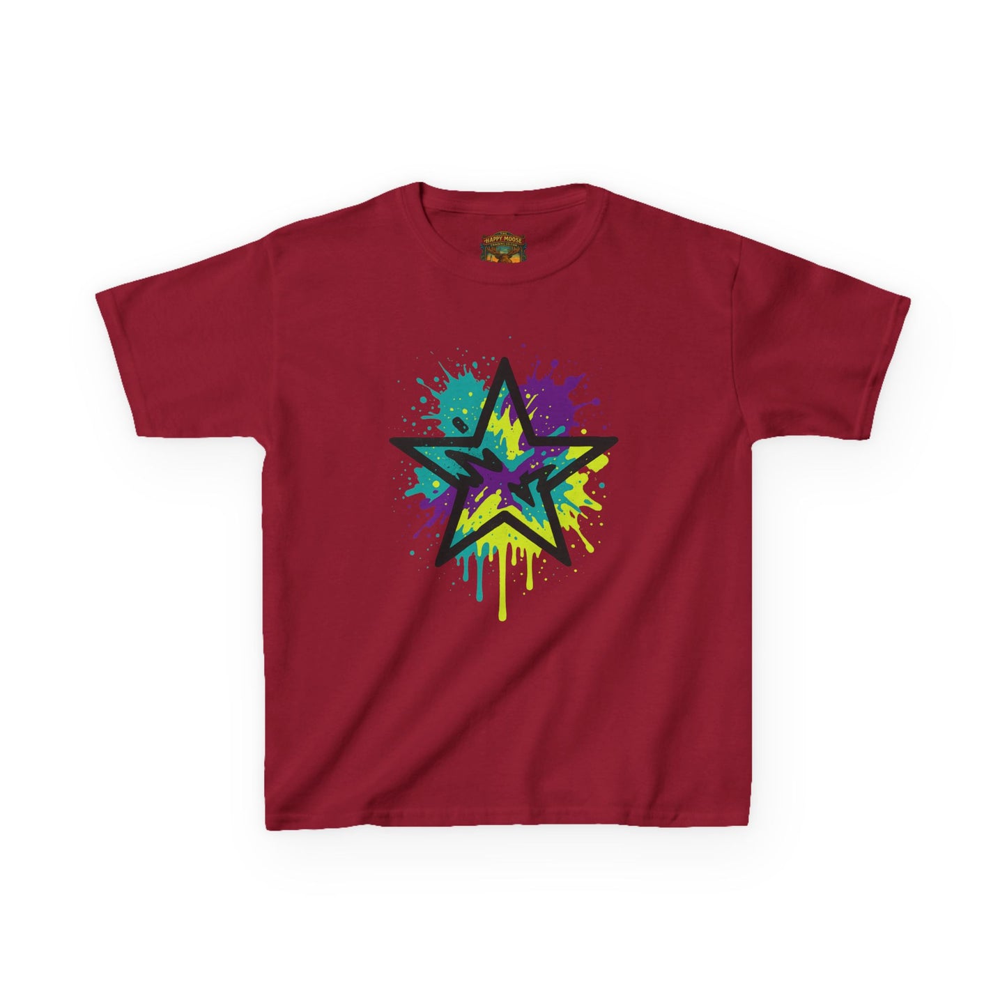 Kids Star Graffiti T-Shirt — Colorful Drip Street Art Tee