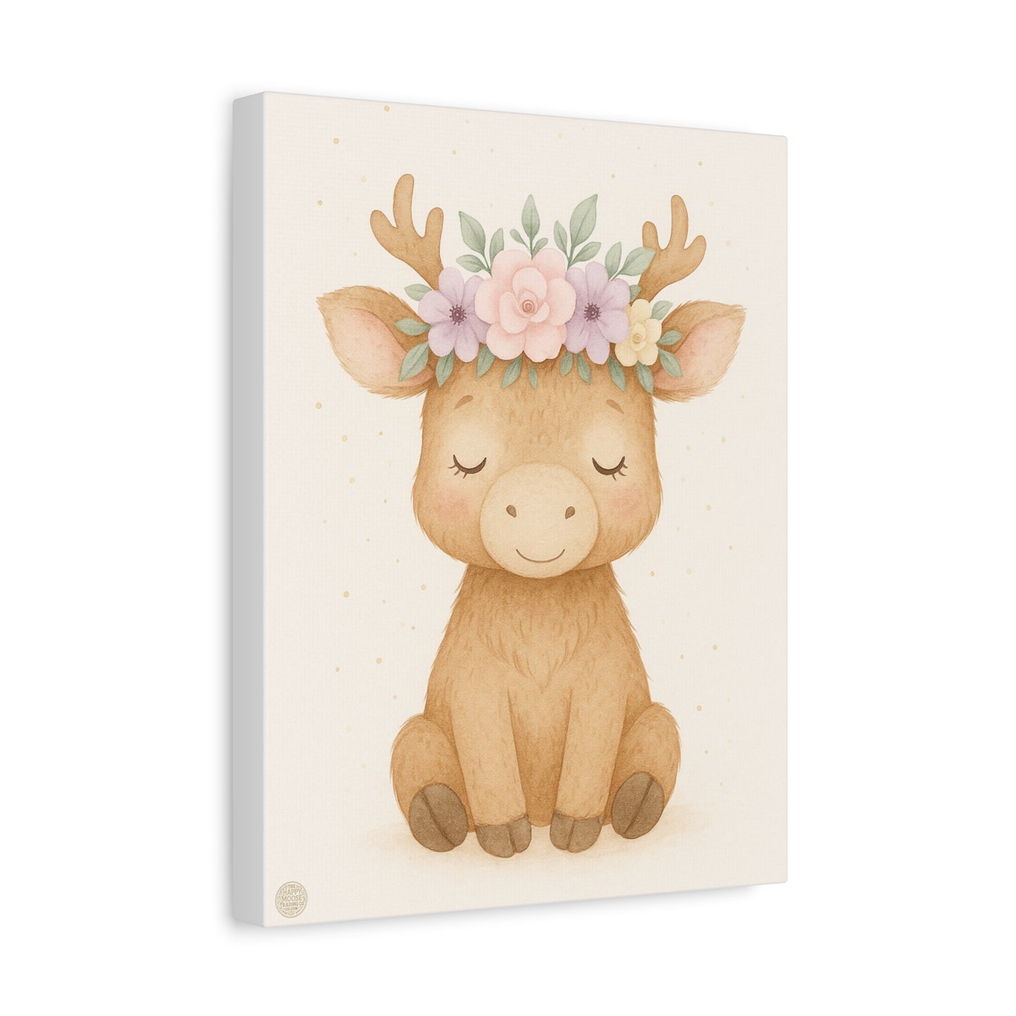 Woodland Baby Deer Canvas Print — Cute Nursery Wall Art