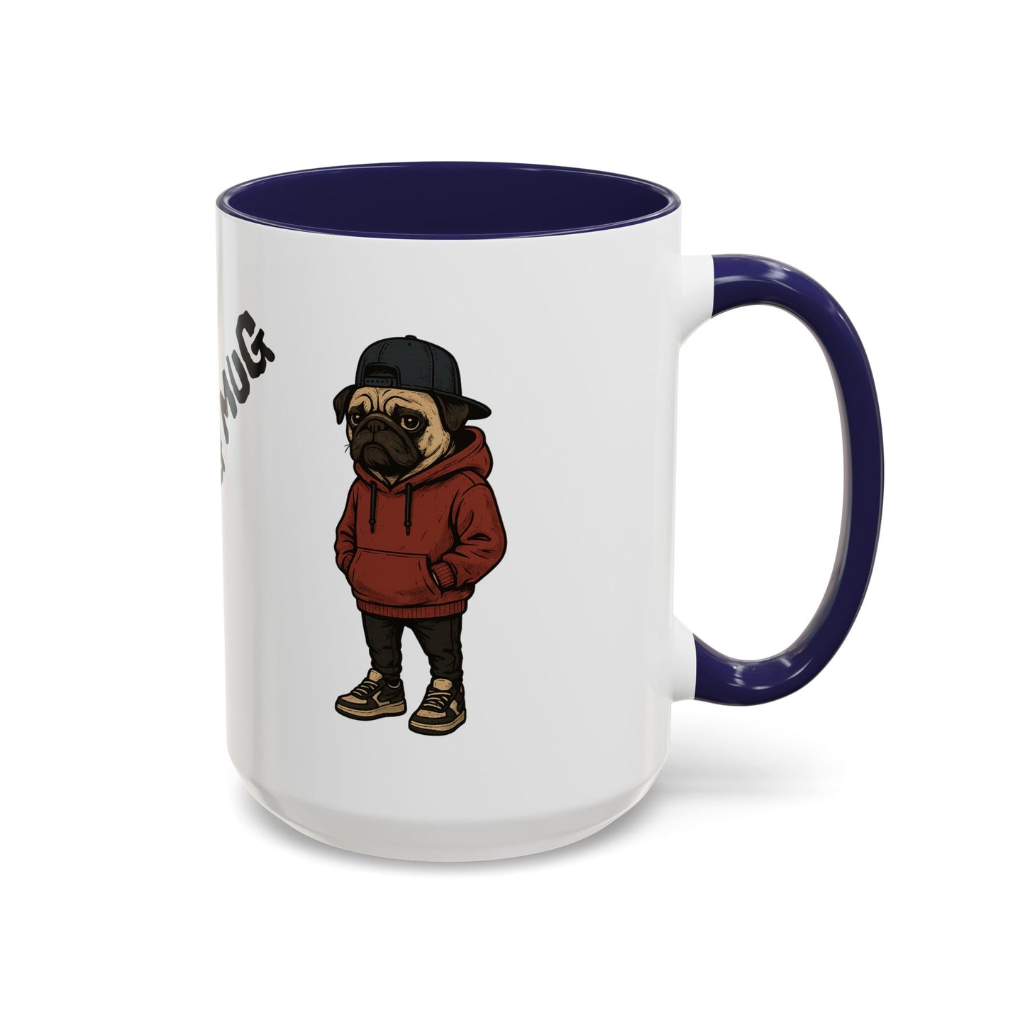 The Pug Mug Accent Coffee Mug — Cute Pug Cartoon Gift (11/15oz)