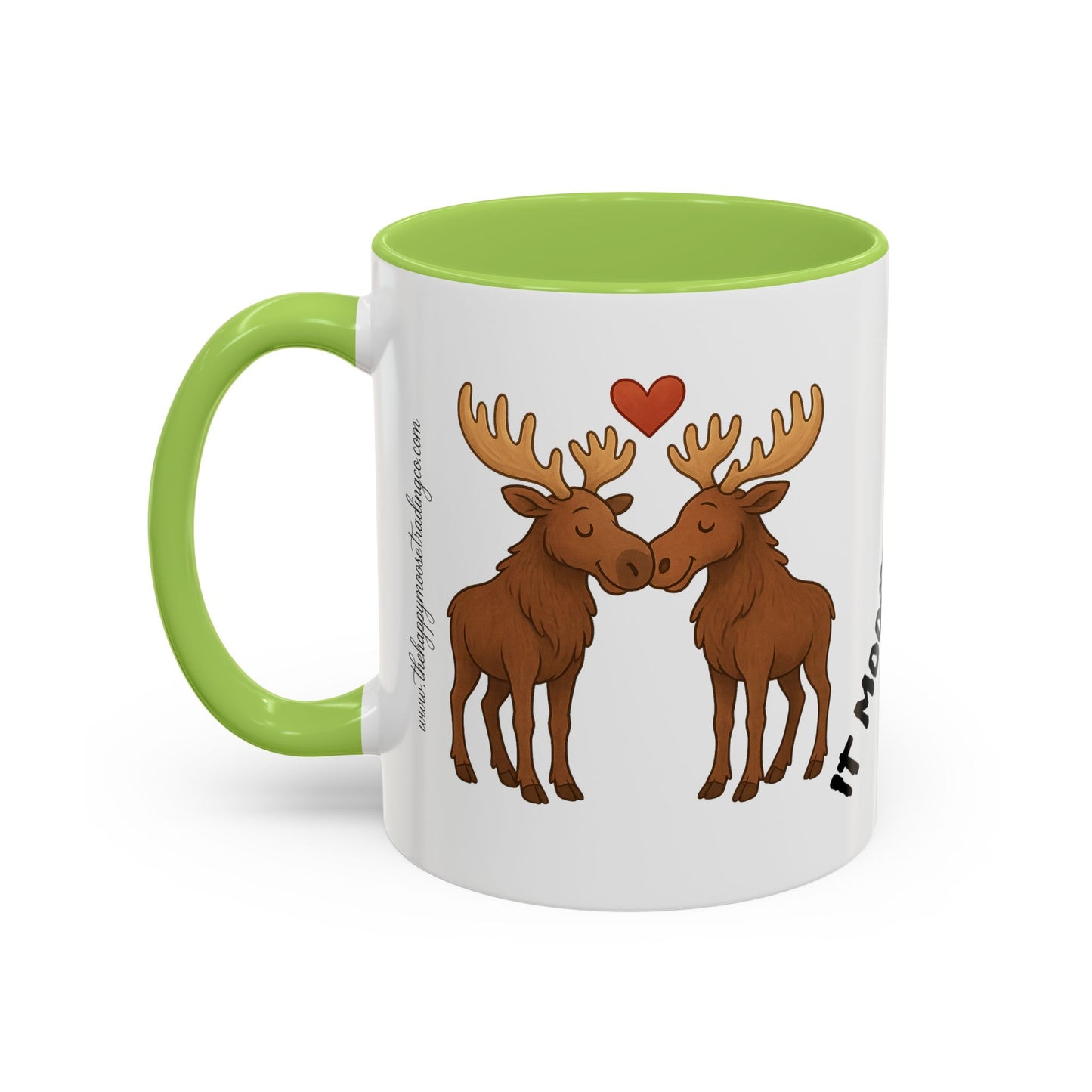 It Moose Be Love Coffee Mug — Cute Romantic Moose Couples Accent Mug (11/15oz)
