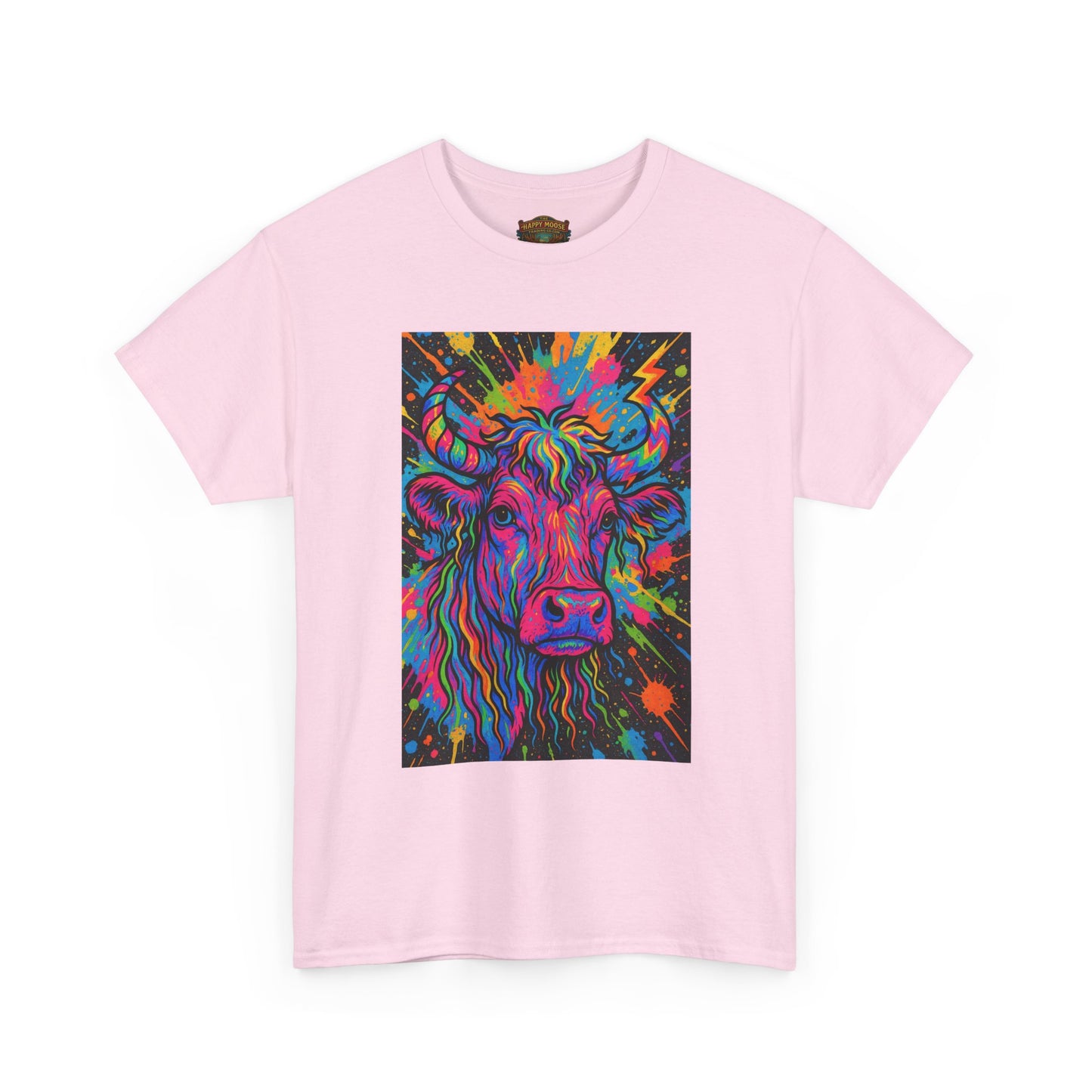 Psychedelic Highland Cow T-Shirt | Retro Rainbow Cow Art 4