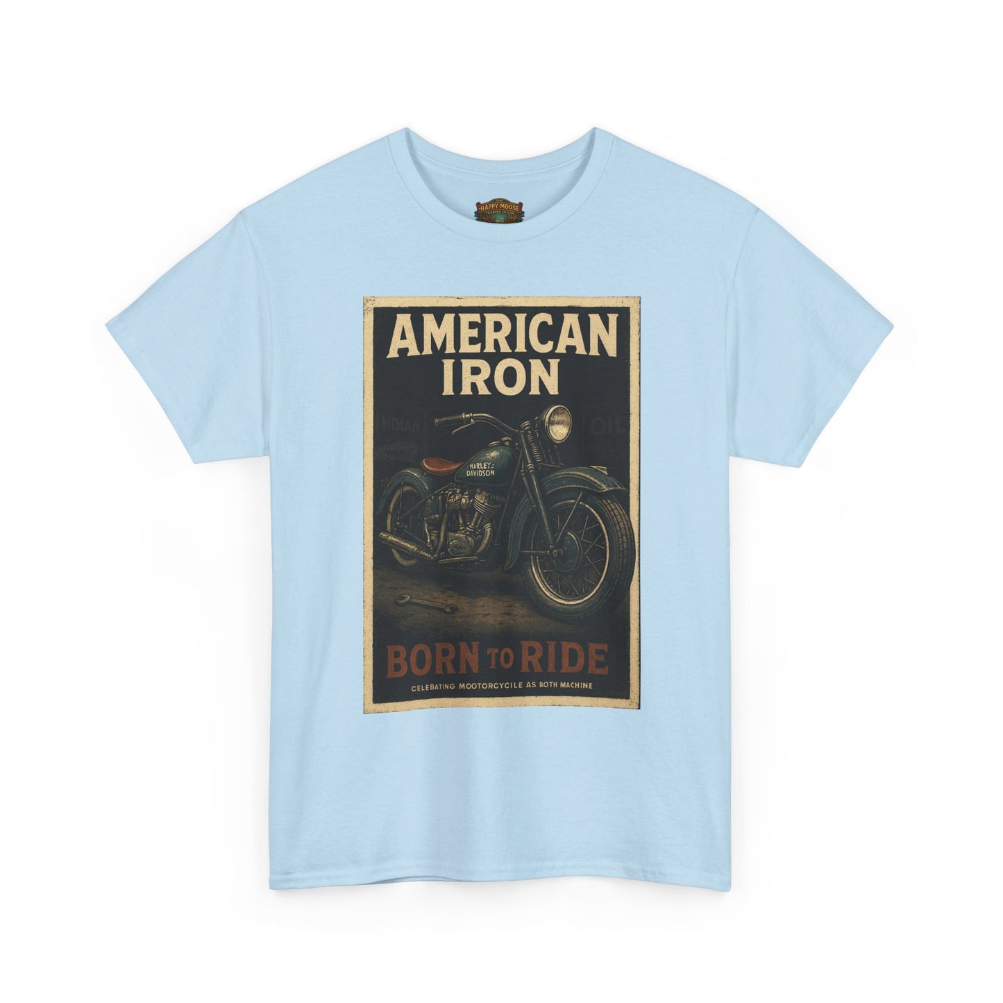 American Iron Motorcycle Poster Tee | Born to Ride