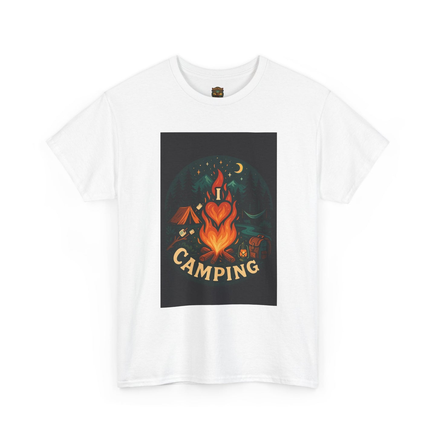Camping Heart Campfire T-Shirt | Outdoor Adventure Graphic Tee