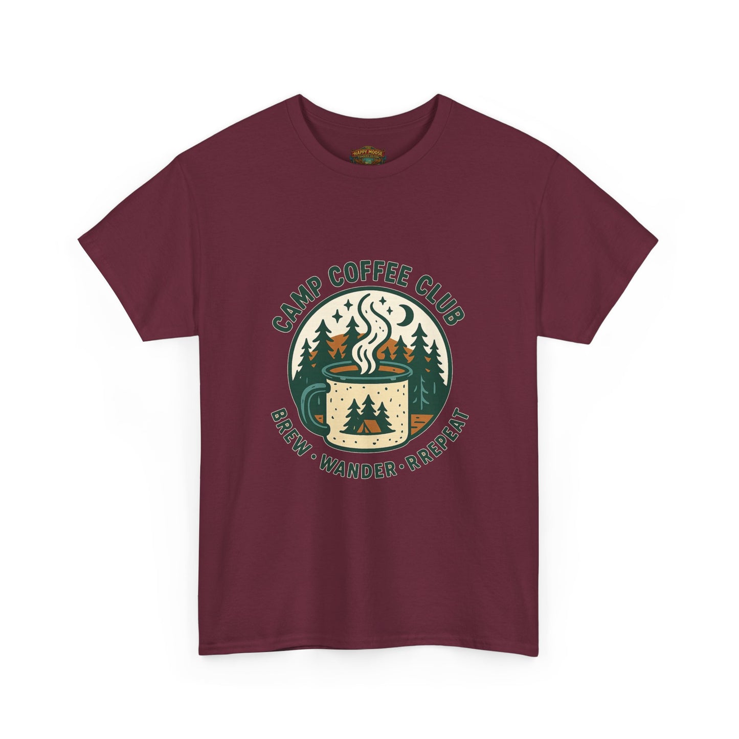 Camp Coffee T-Shirt — 'CAMP COFFEE' Retro Outdoor Tee