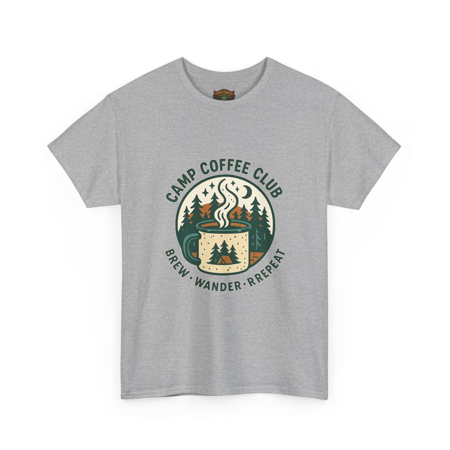 Camp Coffee T-Shirt — 'CAMP COFFEE' Retro Outdoor Tee
