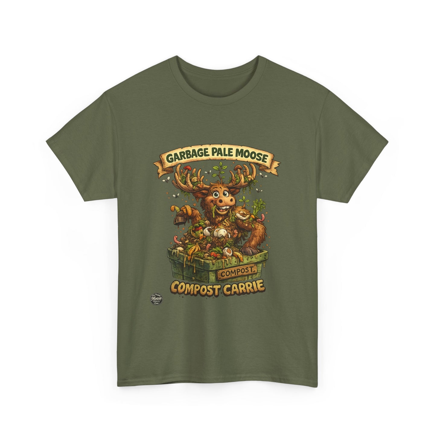 Compost Carrie Garbage Pale Moose Tee —  Eco-Friendly Gardening T-Shirt #G008