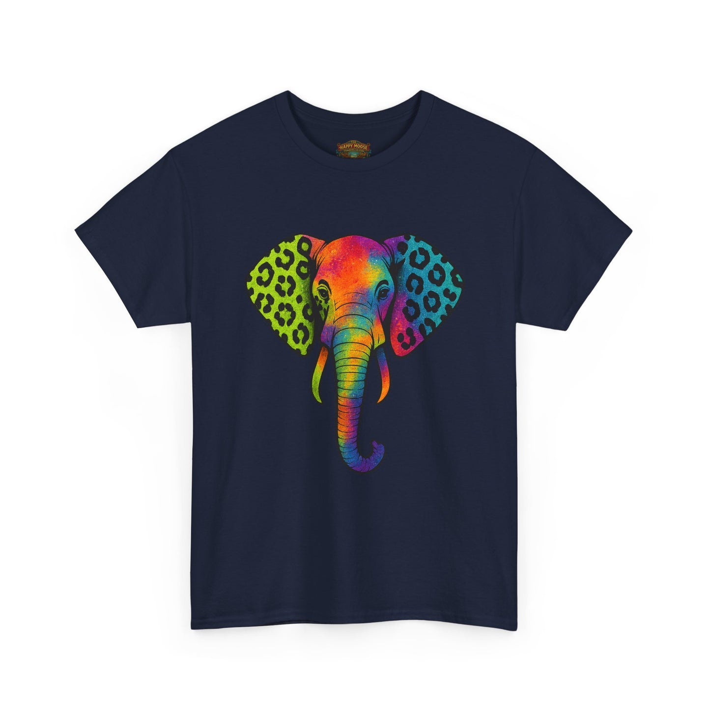 Colorful Leopard Print Elephant T-Shirt