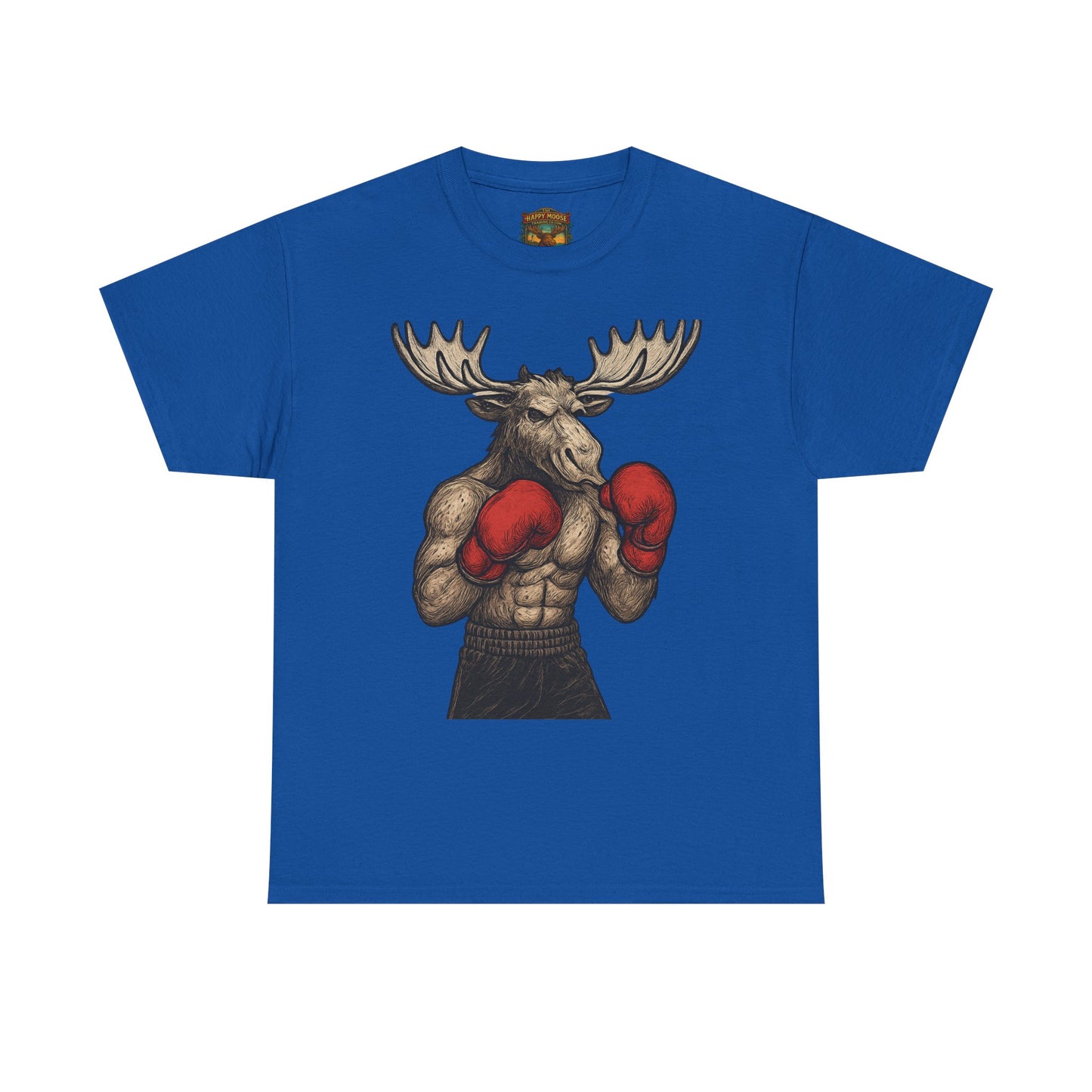 Boxing Moose T‑Shirt — Funny Wildlife Gym Tee for Men & Women
