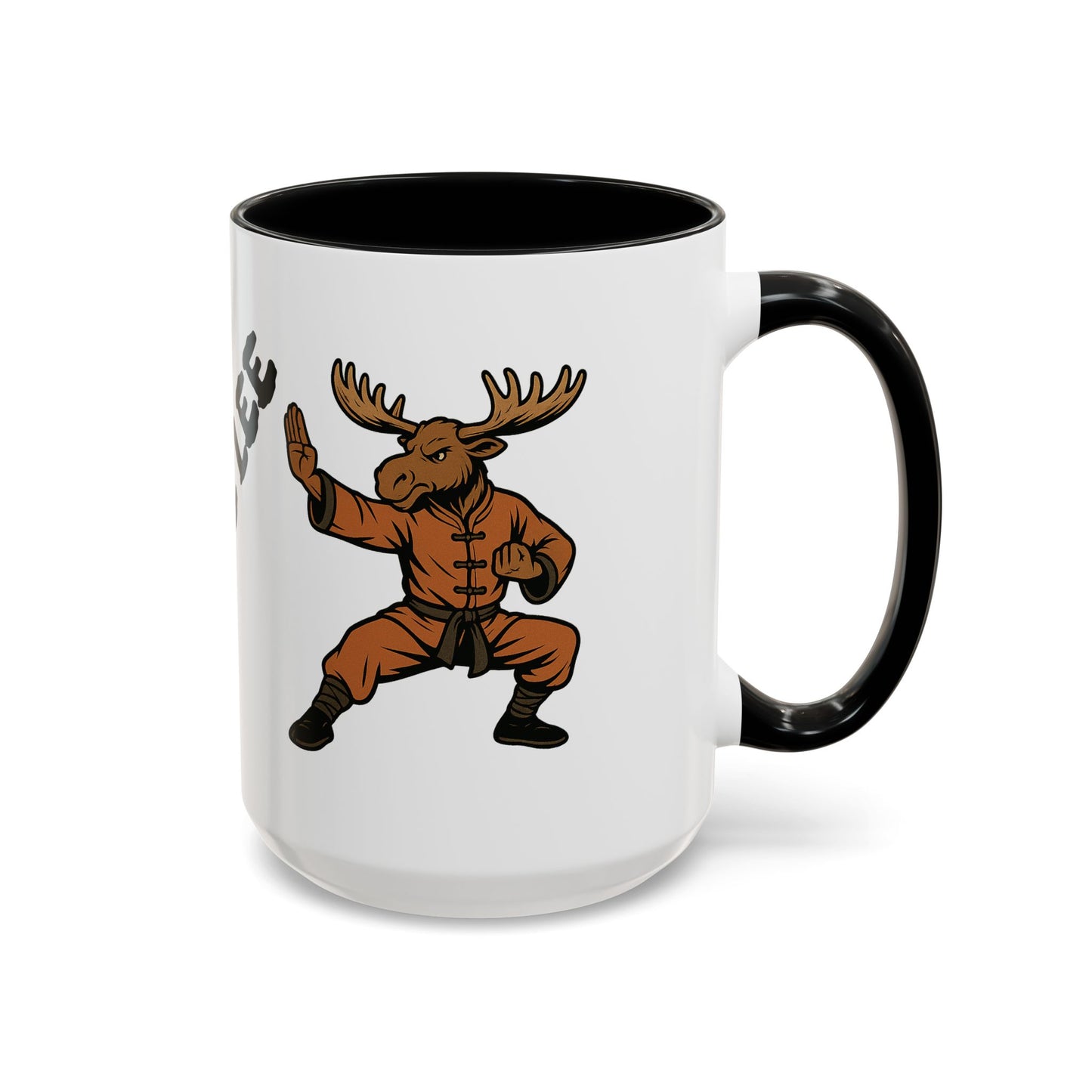 Moose Lee Martial Arts Accent Coffee Mug — Funny Moose Kung Fu 11/15oz