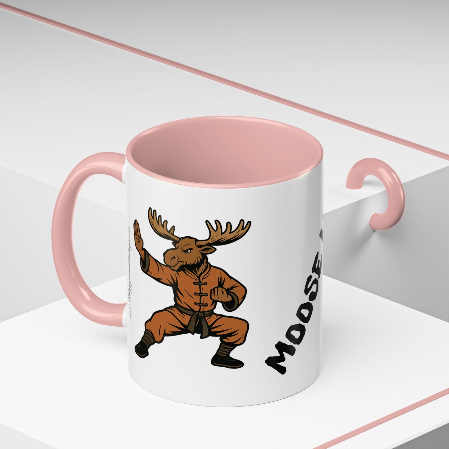 Moose Lee Martial Arts Accent Coffee Mug — Funny Moose Kung Fu 11/15oz