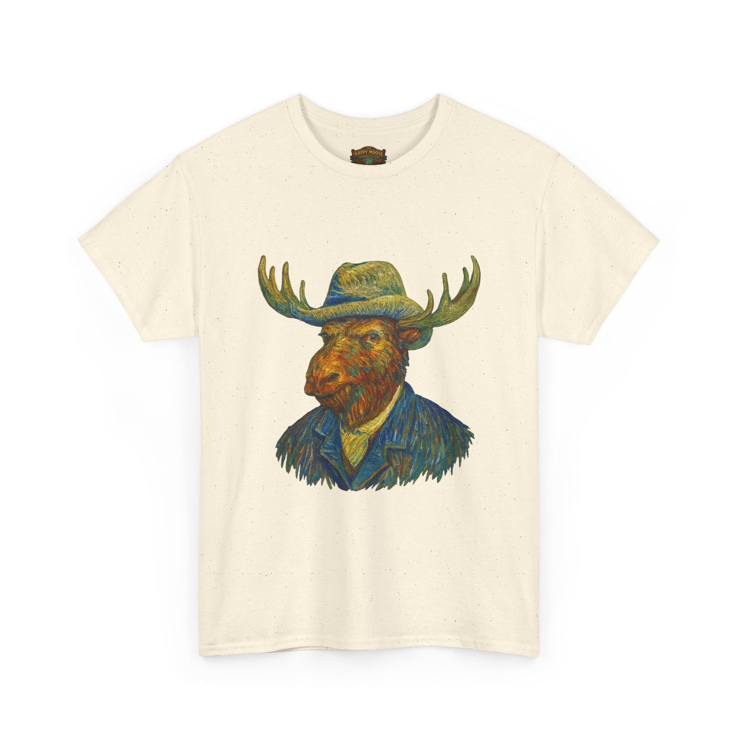 Moose Gogh Self-portrait with Straw Hat |  Art Tee