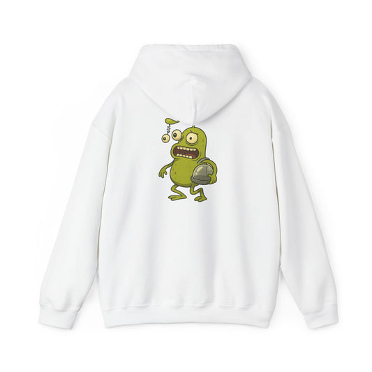 Alien Monster Hoodie — Cute Green Space Creature Graphic Hooded Sweatshirt