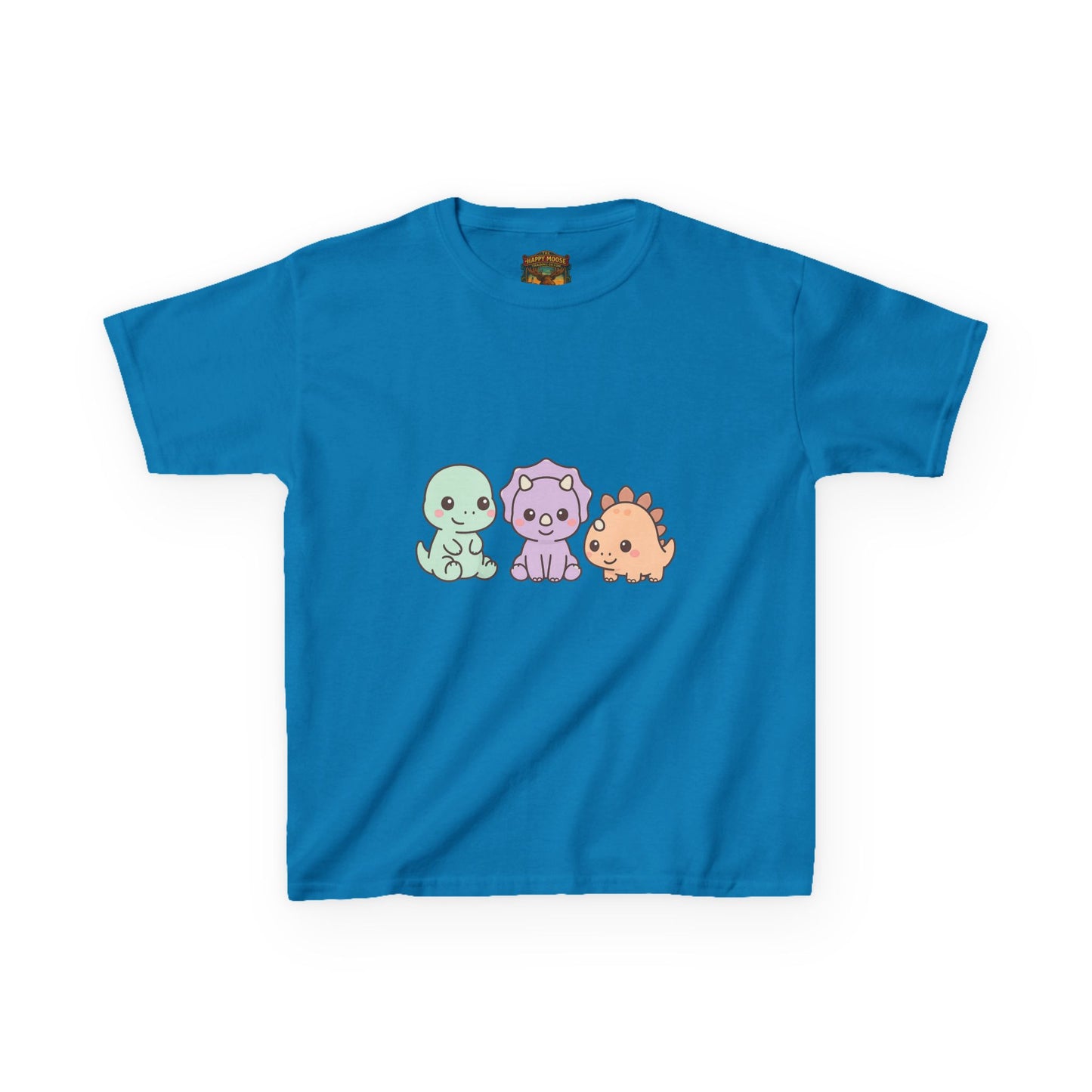 Kids Dino Trio T‑Shirt — Cute Pastel Dinosaur Graphic Tee for Toddlers & Children