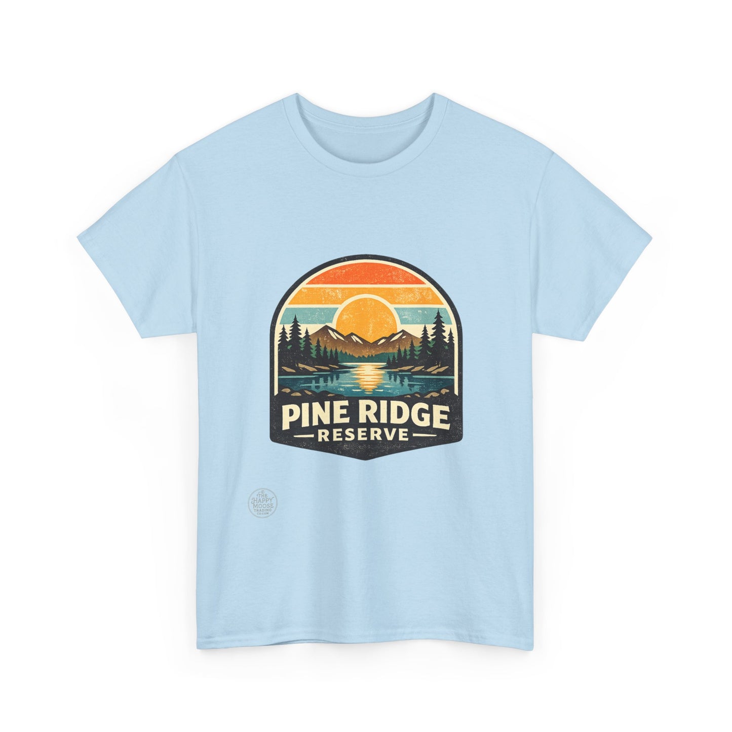 Pine Ridge Reserve TShirt — Vintage Sunset Mountain Camping T-Shirt
