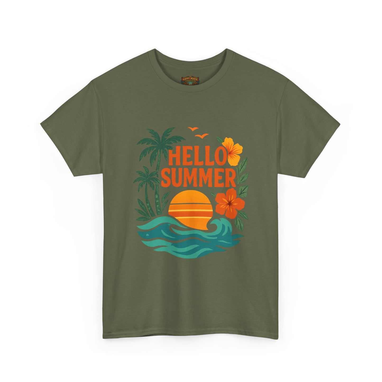 Hello Summer T-Shirt | Sunshine Text Graphic, Summer Vibes Tee